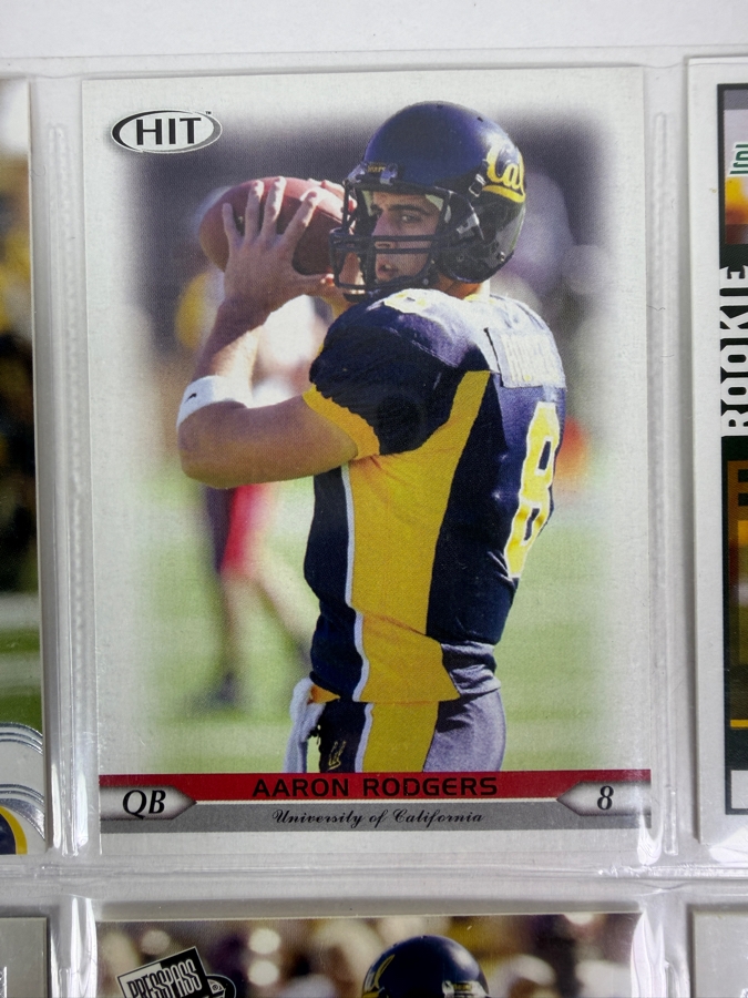 (9) Aaron Rodgers Rookie NFL Football Cards - See Photos [Photo 4]