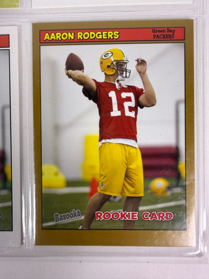 (9) Aaron Rodgers Rookie NFL Football Cards - See Photos [Photo 11]