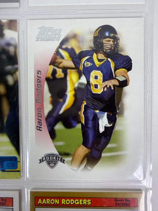 (9) Aaron Rodgers Rookie NFL Football Cards - See Photos [Photo 8]