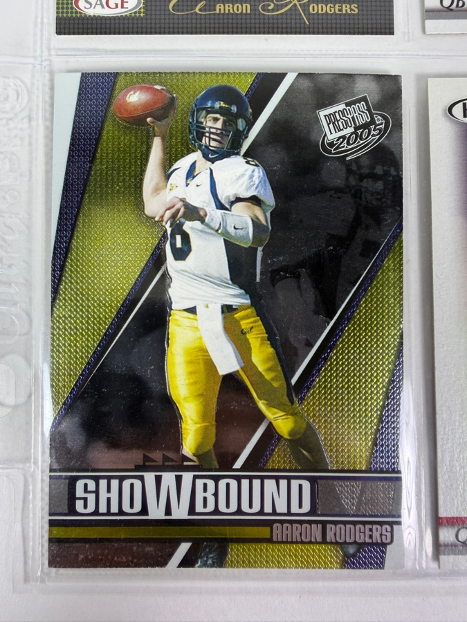 (8) Aaron Rodgers Rookie NFL Football Cards - See Photos [Photo 9]
