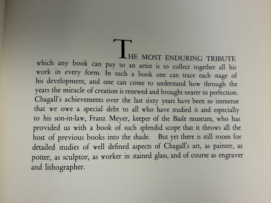 Chagall Lithographe III (1962–1968) Hardcover Book Published by André Sauret in 1969 Featuring an Original Color Lithograph by Marc Chagall [Photo 9]