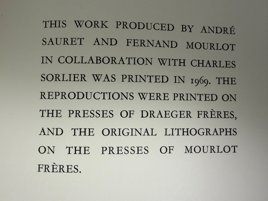 Chagall Lithographe III (1962–1968) Hardcover Book Published by André Sauret in 1969 Featuring an Original Color Lithograph by Marc Chagall [Photo 14]