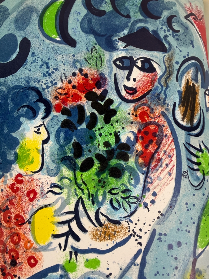 Chagall Lithographe III (1962–1968) Hardcover Book Published by André Sauret in 1969 Featuring an Original Color Lithograph by Marc Chagall [Photo 6]