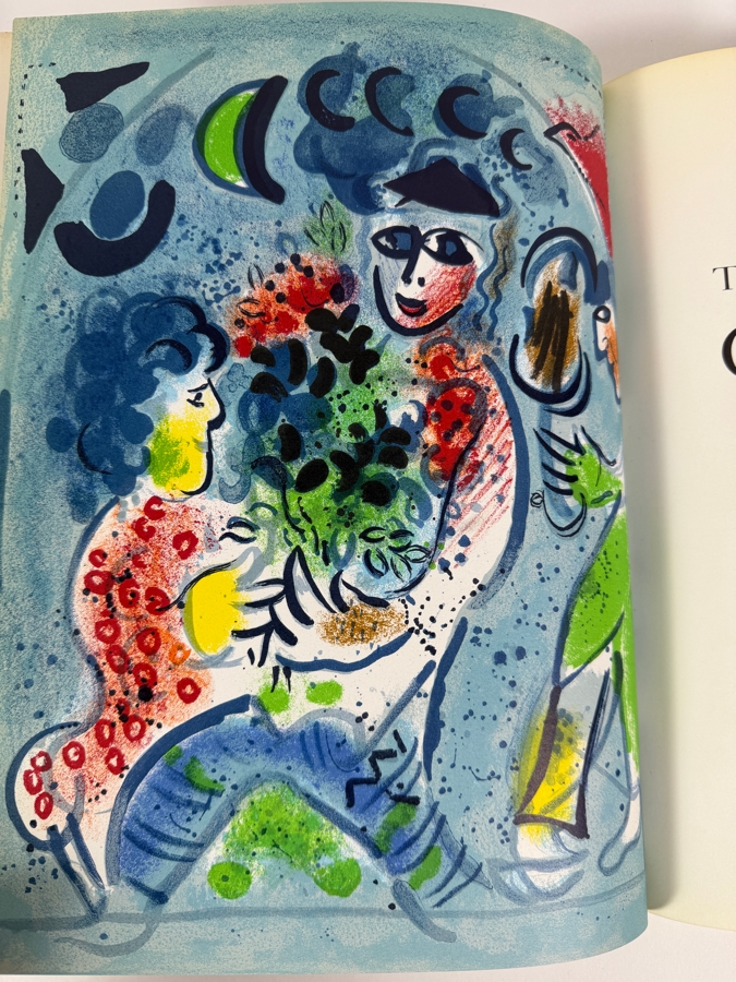 Chagall Lithographe III (1962–1968) Hardcover Book Published by André Sauret in 1969 Featuring an Original Color Lithograph by Marc Chagall [Photo 5]