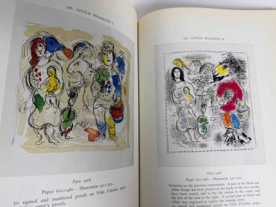 Chagall Lithographe III (1962–1968) Hardcover Book Published by André Sauret in 1969 Featuring an Original Color Lithograph by Marc Chagall [Photo 16]