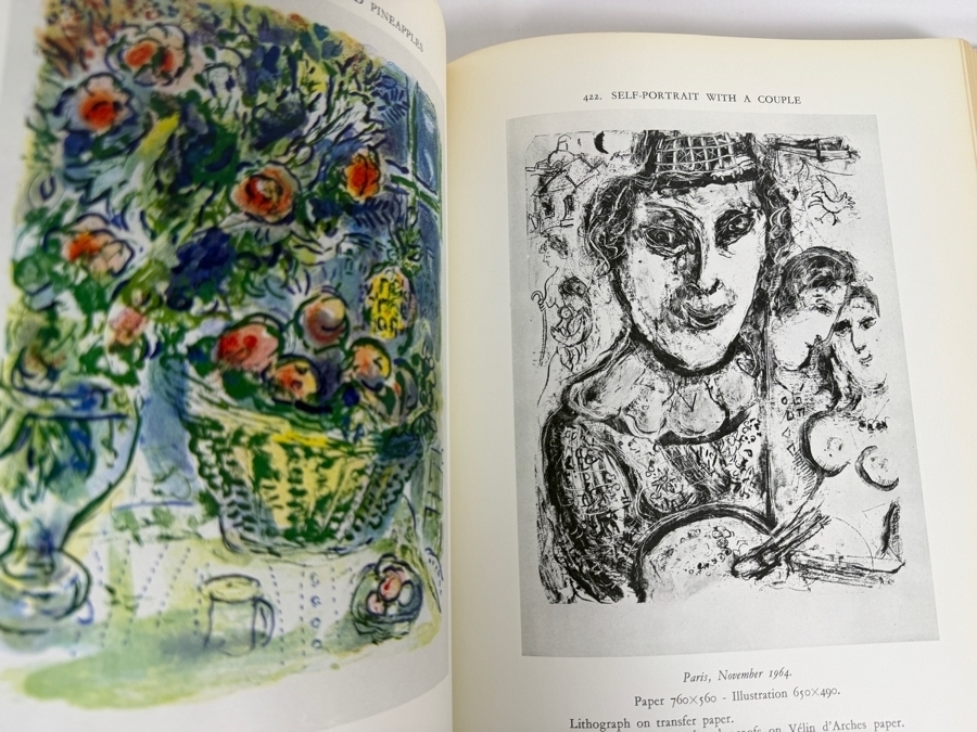 Chagall Lithographe III (1962–1968) Hardcover Book Published by André Sauret in 1969 Featuring an Original Color Lithograph by Marc Chagall [Photo 20]