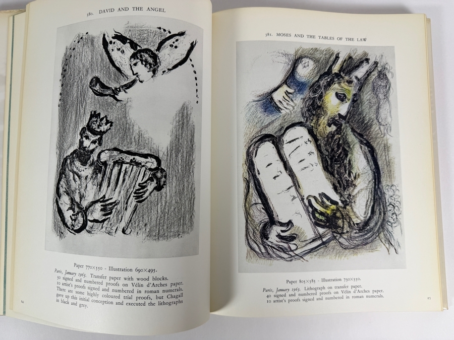 Chagall Lithographe III (1962–1968) Hardcover Book Published by André Sauret in 1969 Featuring an Original Color Lithograph by Marc Chagall [Photo 10]