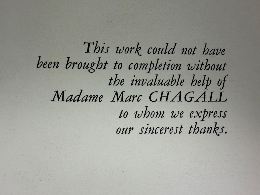 Chagall Lithographe III (1962–1968) Hardcover Book Published by André Sauret in 1969 Featuring an Original Color Lithograph by Marc Chagall [Photo 3]