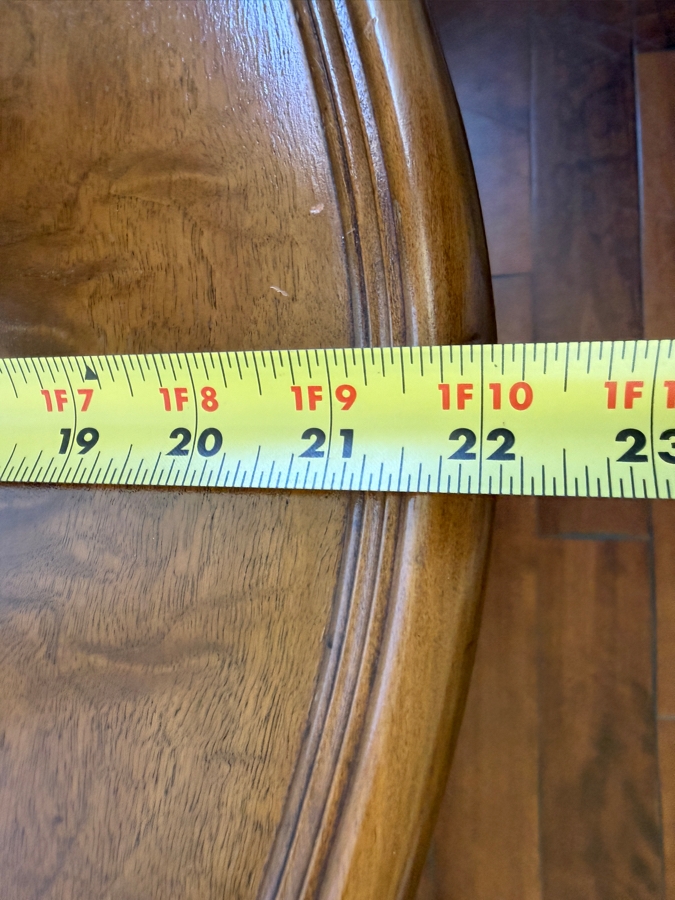 Vintage Chippendale Style Mahogany Piecrust Tea Table Featuring Fluted Pedestal Column And Carved Tripod Ball And Claw Feet 28'W X 22'D [Photo 9]