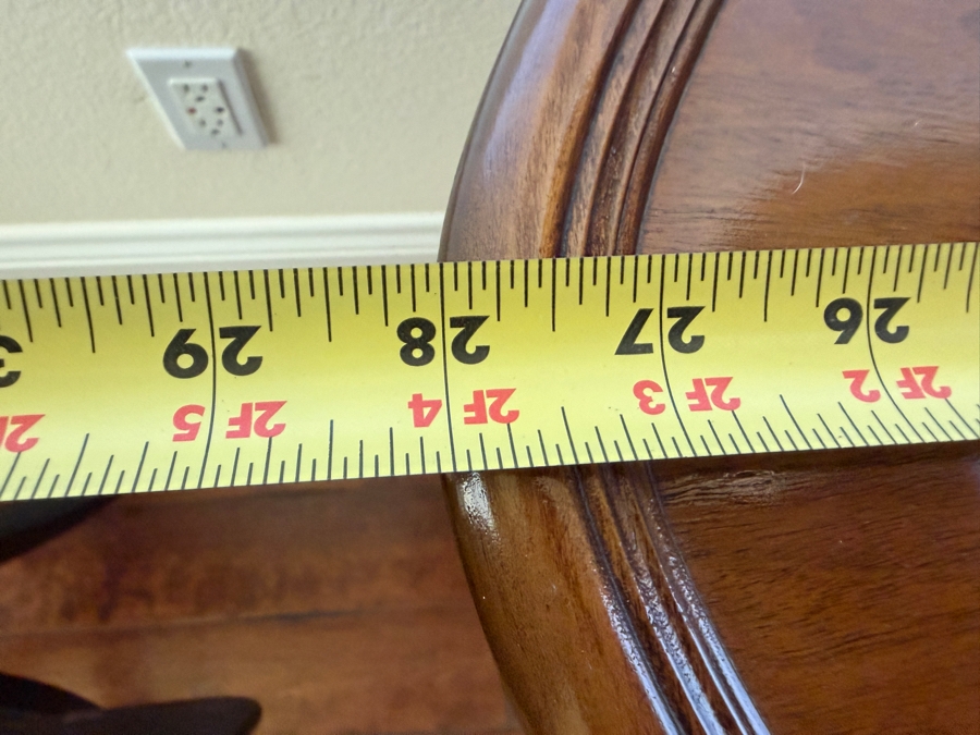 Vintage Chippendale Style Mahogany Piecrust Tea Table Featuring Fluted Pedestal Column And Carved Tripod Ball And Claw Feet 28'W X 22'D [Photo 8]