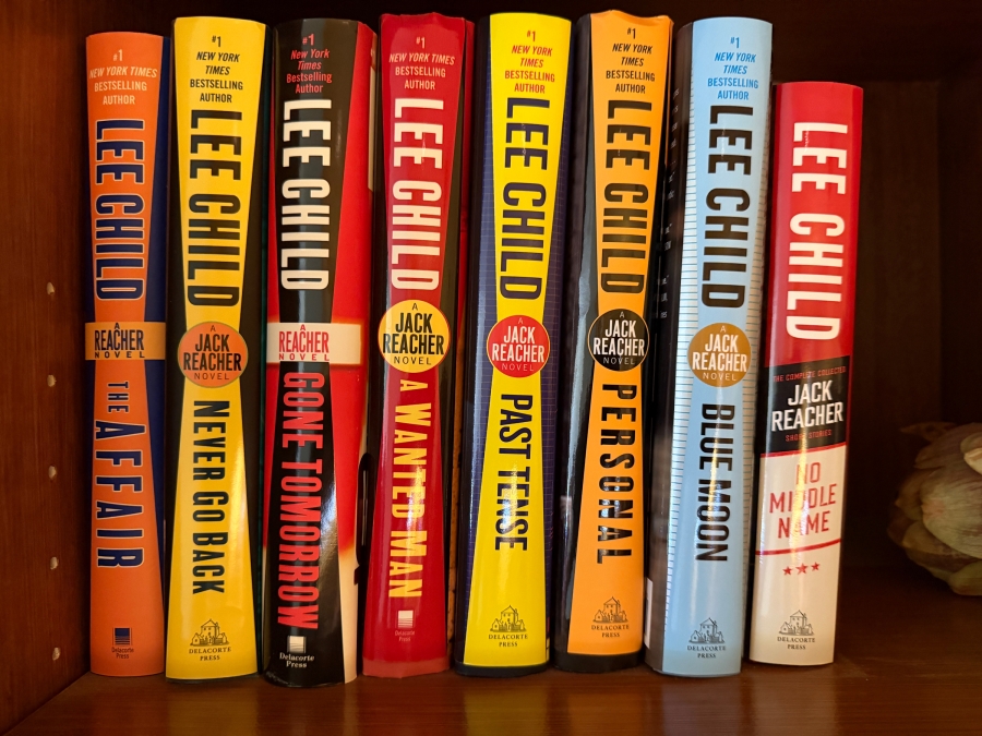 Lee Child Jack Reacher Series Vintage Hardcover Book Collection Set Of Eight Novel Volumes