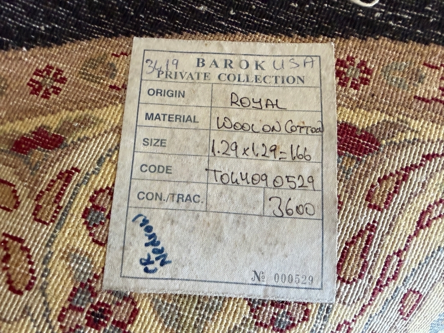 Barok USA Private Collection Royal Circular Wool On Cotton Hand Knotted Medallion Area Rug 54' [Photo 5]