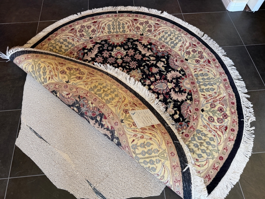Barok USA Private Collection Royal Circular Wool On Cotton Hand Knotted Medallion Area Rug 54' [Photo 4]