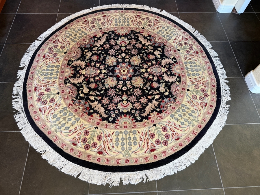 Barok USA Private Collection Royal Circular Wool On Cotton Hand Knotted Medallion Area Rug 54' [Photo 2]