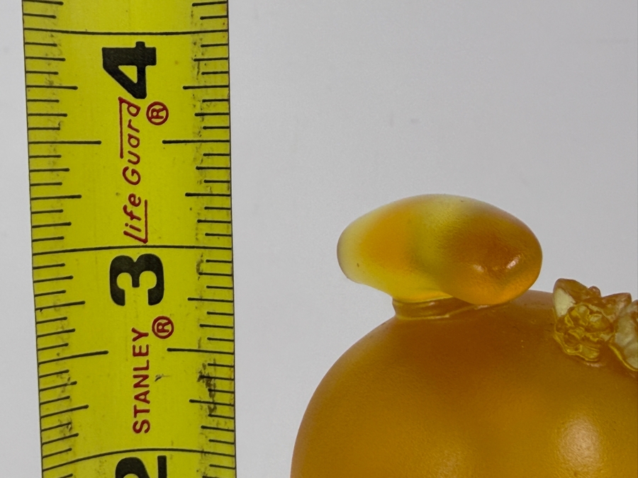 Liuli Gongfang Light Amber Crystal Art Figurine The Beauty Of Tang Dynasty Thoughtful Beauty 3.25'H [Photo 4]