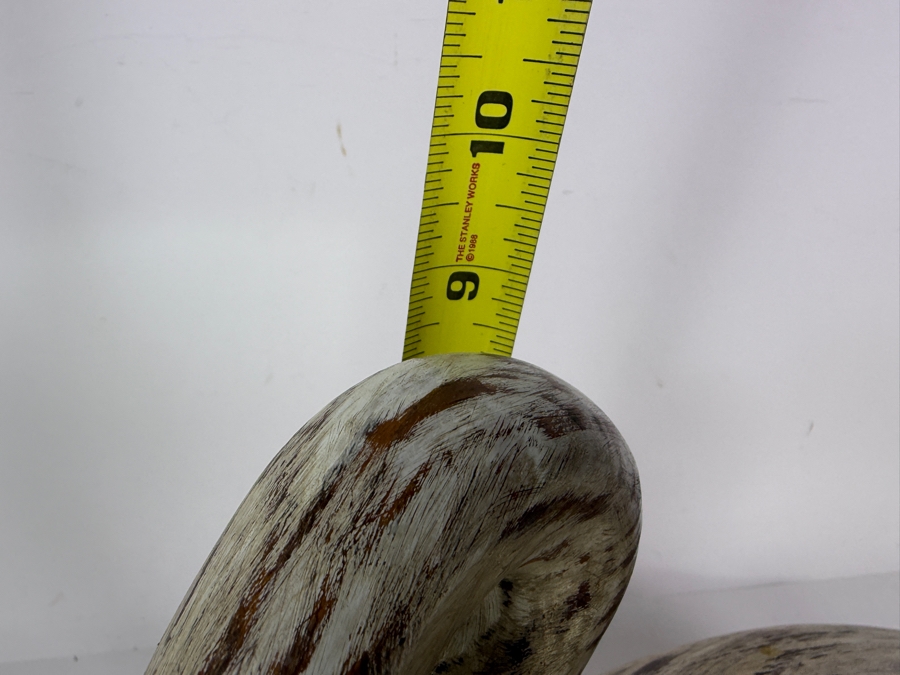 Vintage Geo Durham Hand Carved Wooden Swan Decoy Inscribed Presentation Piece 14'W [Photo 9]