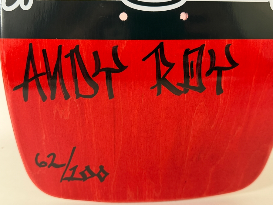 Andy Roy X Don Wapo Limited Edition 62/200 Signed Hot Sauce Shaped Skateboard Deck 32'L [Photo 9]