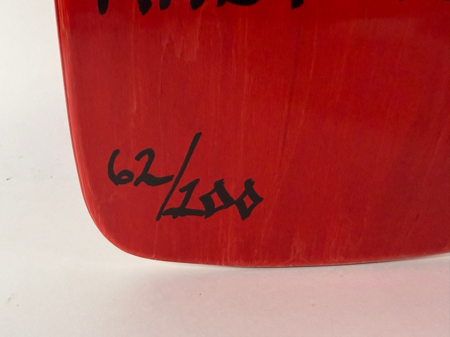 Andy Roy X Don Wapo Limited Edition 62/200 Signed Hot Sauce Shaped Skateboard Deck 32'L [Photo 11]
