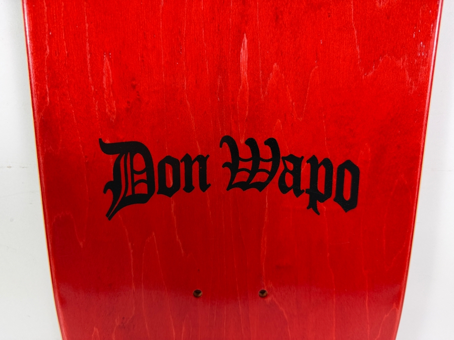 Andy Roy X Don Wapo Limited Edition 62/200 Signed Hot Sauce Shaped Skateboard Deck 32'L [Photo 4]
