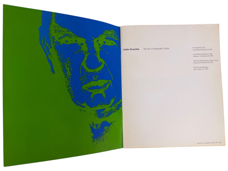 1970 Calder Gouaches The Art of Alexander Calder Long Beach Museum Of Art First Edition Exhibition Catalogue