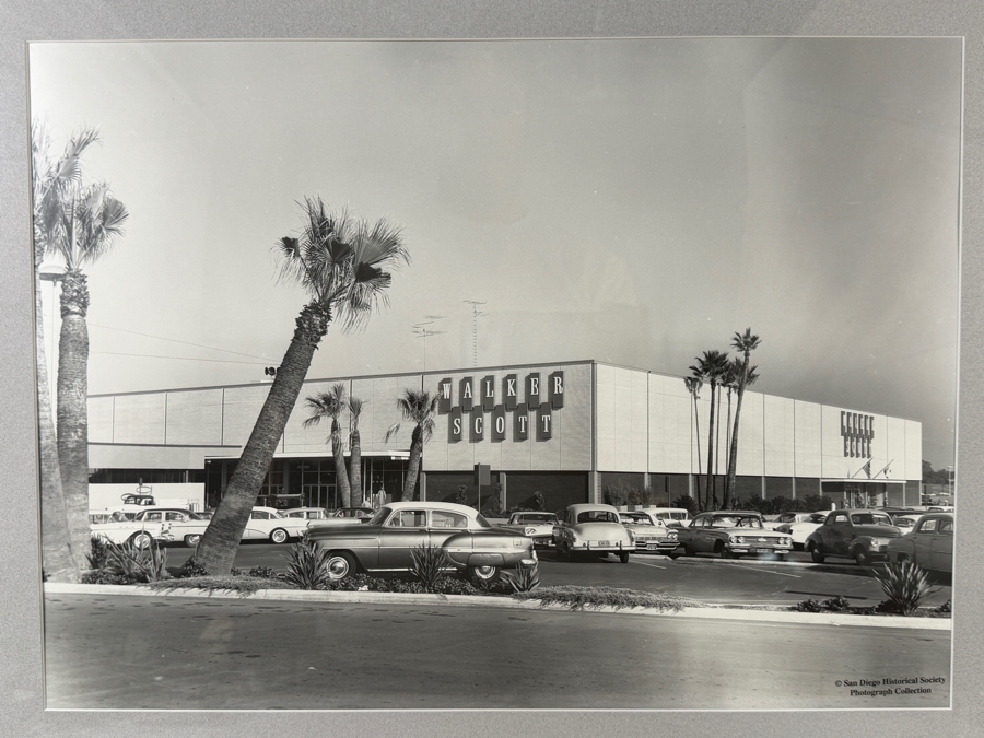 San Diego History Center Collection Walker Scott Department Store Mid-Century Architecture Framed Archive Photograph 19 X 15 Framed: 28.5 X 23 [Photo 2]