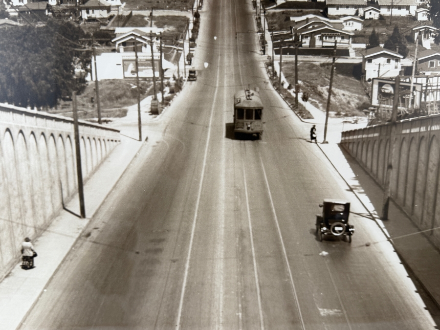 San Diego History Center Collection University Avenue Looking East From The Georgia Street Bridge Vintage Archive Photograph 19 X 15 Framed: 28.5 X 23 [Photo 3]
