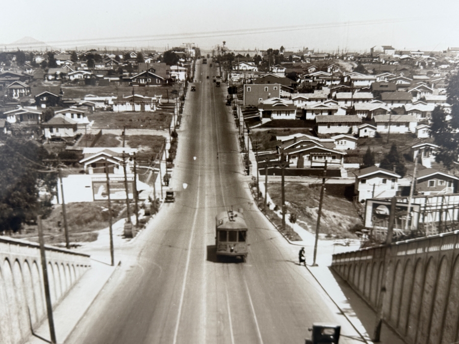 San Diego History Center Collection University Avenue Looking East From The Georgia Street Bridge Vintage Archive Photograph 19 X 15 Framed: 28.5 X 23 [Photo 4]