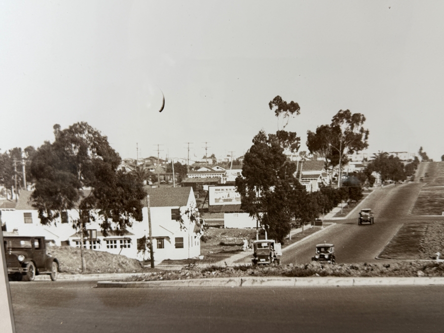 San Diego History Center Collection El Cajon Boulevard Looking East From Park Boulevard Vintage 1928 Archive Photograph 19 X 15 Framed: 28.5 X 23 [Photo 3]