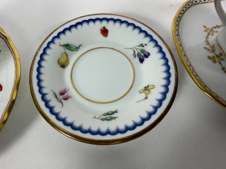 Richard Ginori Antico Doccia Italian Fruits Fine Porcelain Miniature Demitasse Cups and Saucers Set [Photo 9]