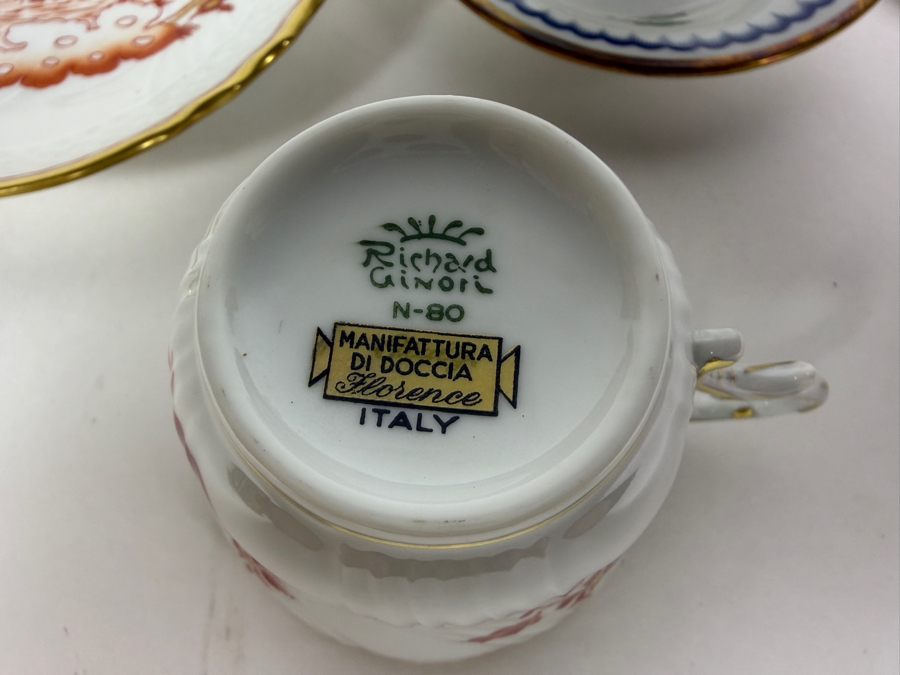 Richard Ginori Antico Doccia Italian Fruits Fine Porcelain Miniature Demitasse Cups and Saucers Set [Photo 8]