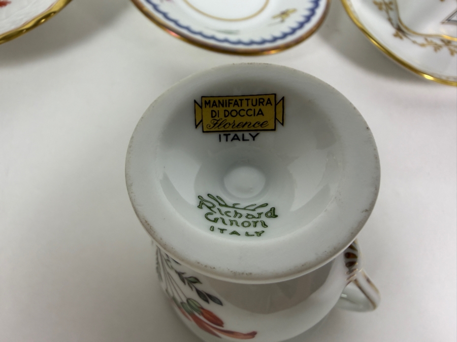 Richard Ginori Antico Doccia Italian Fruits Fine Porcelain Miniature Demitasse Cups and Saucers Set [Photo 10]