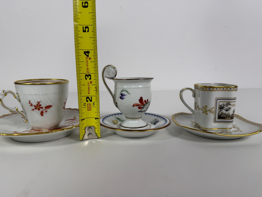 Richard Ginori Antico Doccia Italian Fruits Fine Porcelain Miniature Demitasse Cups and Saucers Set [Photo 13]