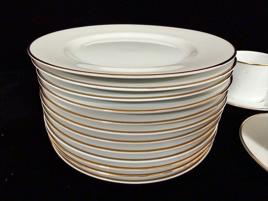 Tiffany & Co. Gold Band Contemporary Bone China Six Person Demitasse Espresso Service Collection [Photo 4]