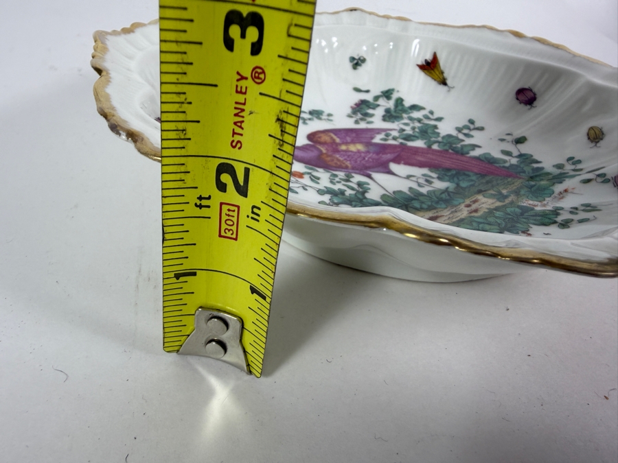 Mottahedeh Chelsea Birds Fine Porcelain Scalloped Bon-Bon Serving Bowl 9'W X 2'H [Photo 8]