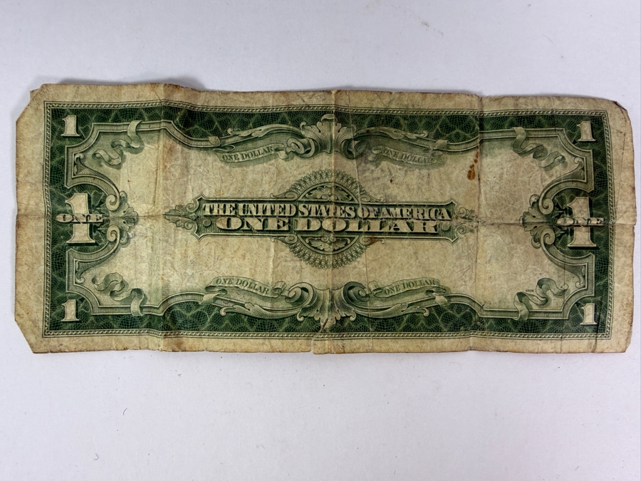 1987 Bureau of Engraving and Printing (BEP) 125th Anniversary Commemorative Exhibition Poster (Framed) Grouped with an Antique 1923 United States $1 'Ace' Silver Certificate Large-Size Banknote 18' X 25' [Photo 15]