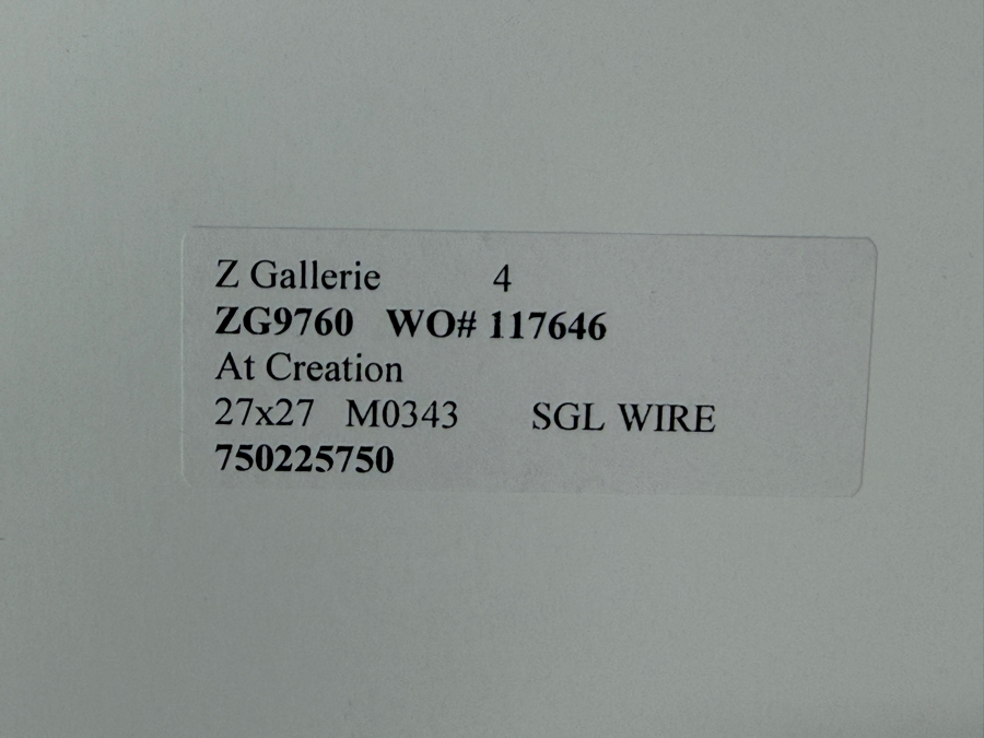Z Gallerie 'At Creation' Contemporary Square Polychrome Alcohol Ink Abstract Glazed Print In White Gallery Frame 27' X 27' Retail $200 [Photo 7]