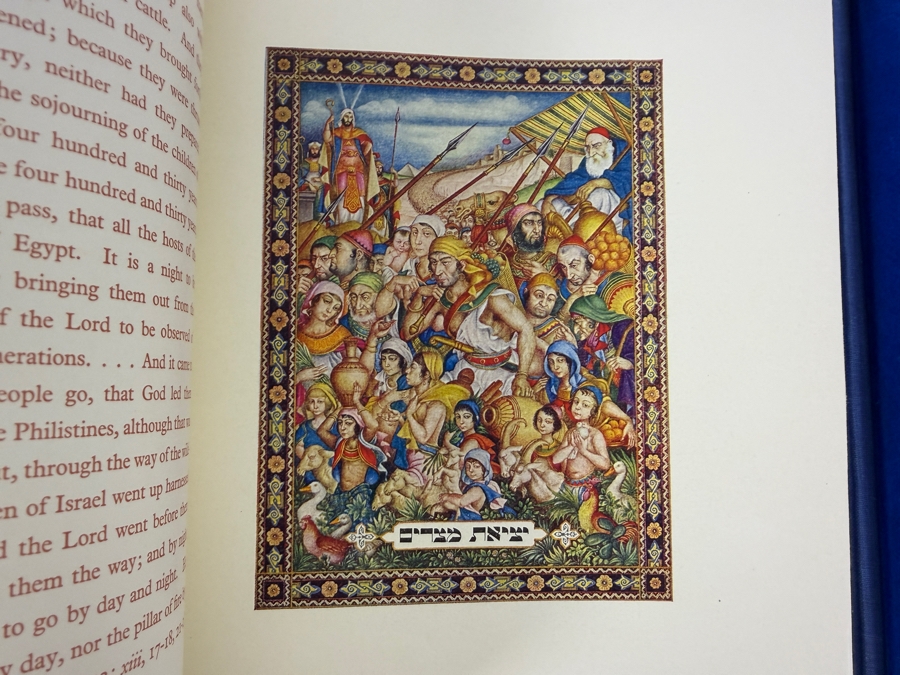 The Haggadah Executed By Arthur Szyk And Edited By Cecil Roth Blue Velvet Hardcover Edition Housed In Matching Clamshell Slipcase [Photo 9]