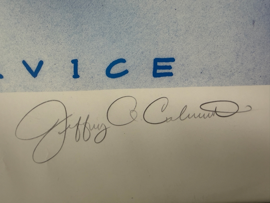 Naval Criminal Investigative Service (NCIS) Hand-Signed By Jeffrey C. Calandra Limited Edition 00/450 Commemorative History Collage Poster From The Estate Of Roy Nedrow, The 1st Director Of NCIS [Photo 6]