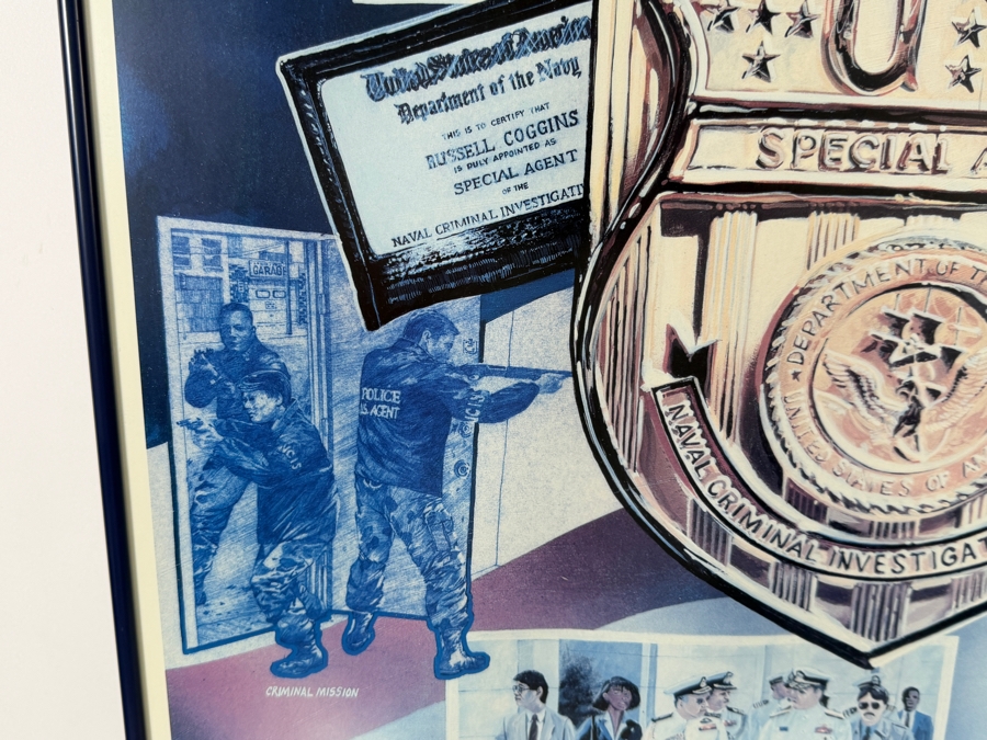 Naval Criminal Investigative Service (NCIS) Hand-Signed By Jeffrey C. Calandra Limited Edition 00/450 Commemorative History Collage Poster From The Estate Of Roy Nedrow, The 1st Director Of NCIS [Photo 3]