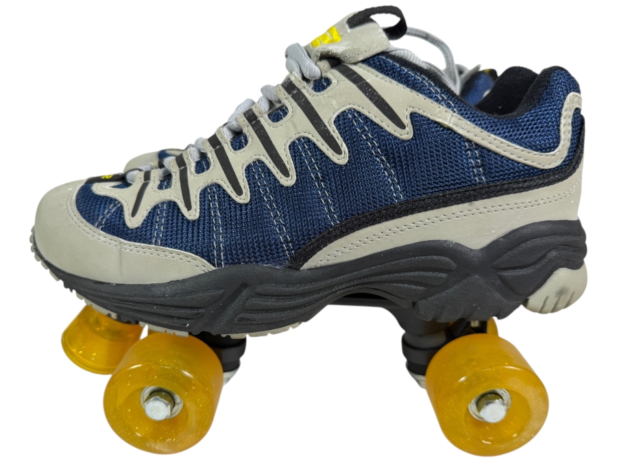 Vintage Rage 4x4 (By Oxygen) Blue and Grey Low-Top Sneaker Quad Roller Skates Men's 8 / Women's 10