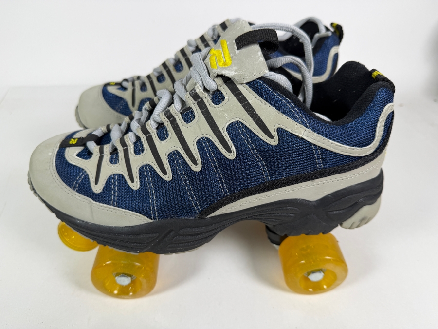 Vintage Rage 4x4 (By Oxygen) Blue and Grey Low-Top Sneaker Quad Roller Skates Men's 8 / Women's 10 [Photo 4]