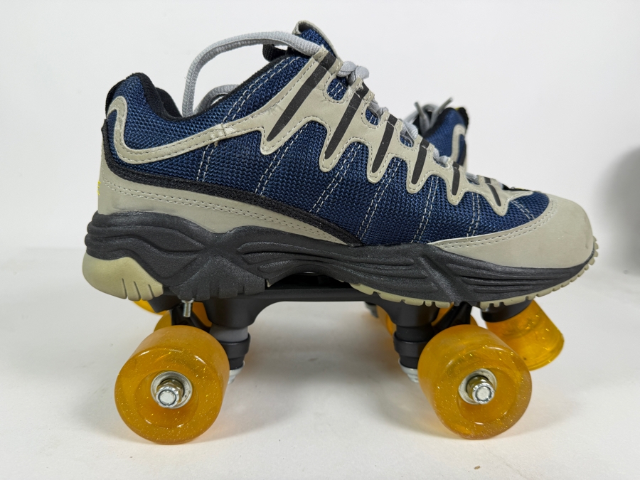 Vintage Rage 4x4 (By Oxygen) Blue and Grey Low-Top Sneaker Quad Roller Skates Men's 8 / Women's 10 [Photo 6]