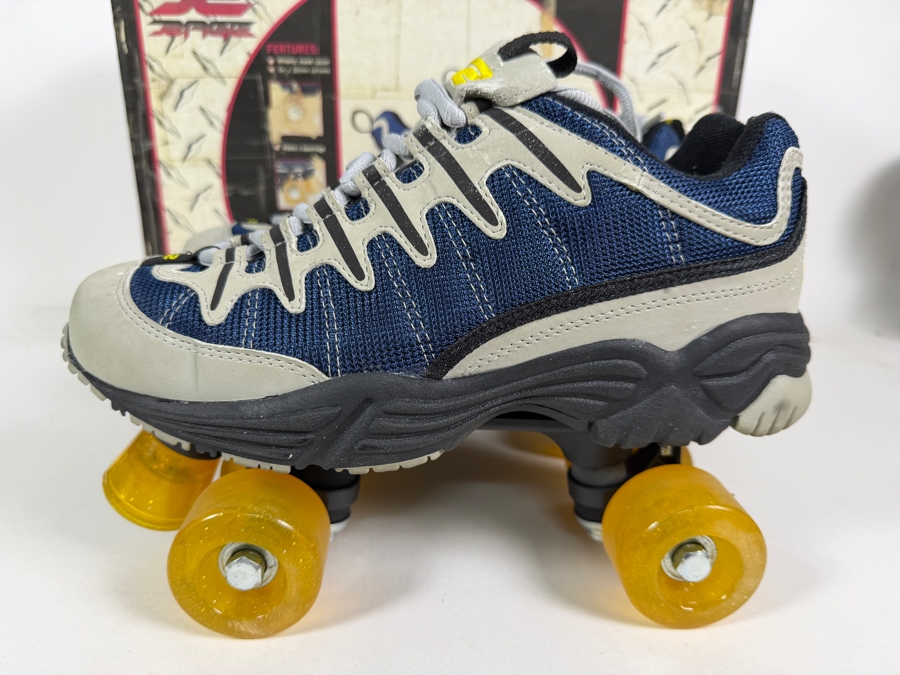 Vintage Rage 4x4 (By Oxygen) Blue and Grey Low-Top Sneaker Quad Roller Skates Men's 8 / Women's 10 [Photo 3]