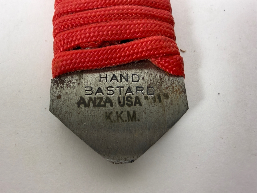 Collection of Four Vintage Custom and Factory Fixed-Blade Knives (Including Parker, Case, Anza Bastard File, and Stiletto Throwing Dagger) [Photo 7]