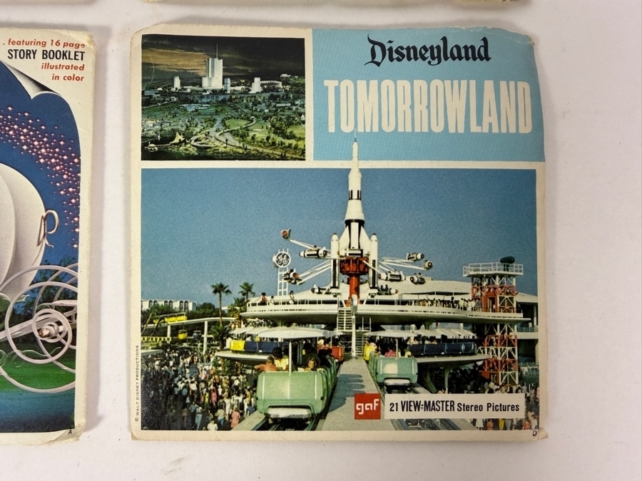 Collection of Four Vintage 1960s GAF and Sawyer's View-Master 3-Reel Packets (Featuring Disneyland and Walt Disney's Cinderella) [Photo 2]