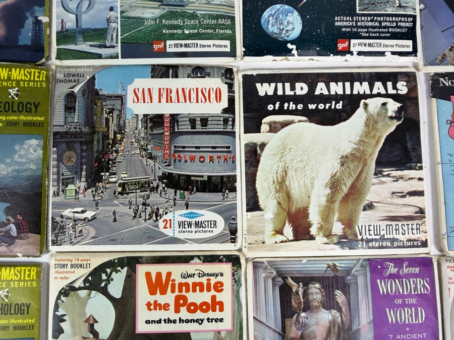 Vintage 1950s–1970s GAF and Sawyer's View-Master Toy Viewer Grouped With A Large Collection Of Twenty-Eight 3-Reel Packets [Photo 12]