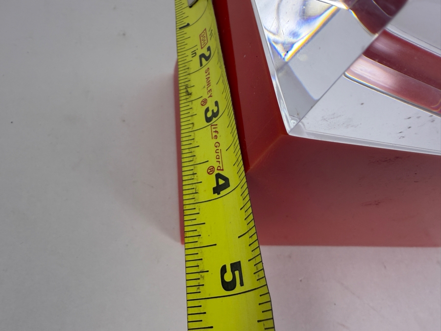 Alessandro Albrizzi Red Acrylic Box with Clear Lucite Lid 6'W X 4'D X 5'H [Photo 7]