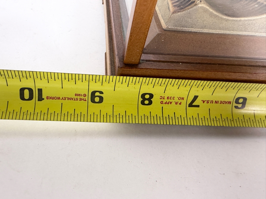Japanese Silver Plate Lucky Treasure Ship With Protective Glass Covering 8.5'W X 6'D X 8.75'H [Photo 9]