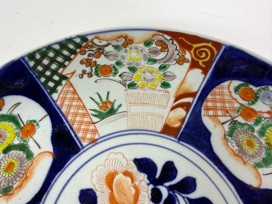 Antique Hand-Painted Japanese Imari Porcelain Charger Plate 12.25W X 1.5H [Photo 3]