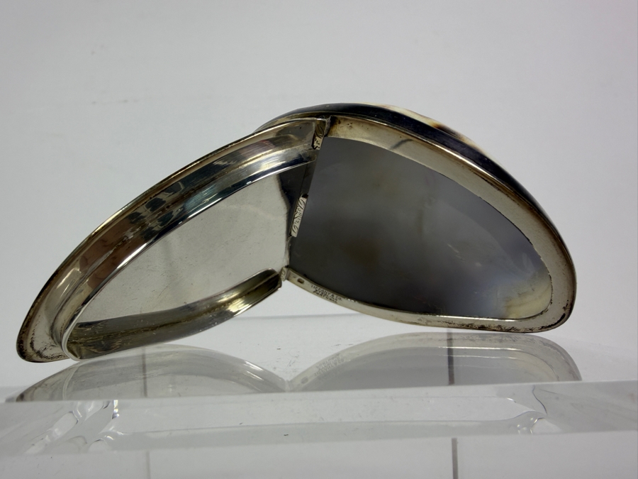 Vintage Tiffany & Co. Sterling Silver-Mounted Tiger Cowrie Shell Trinket or Snuff Box Made in Portugal 81g [Photo 6]